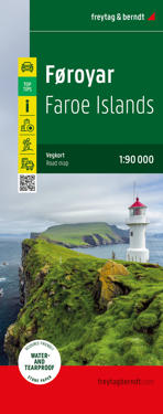 Faroe Islands - Foroyar, street map 1:90.000