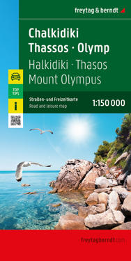 freytag & berndt Straßenkarte Chalkidiki - Thassos - Olymp 1:150.000