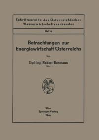 Betrachtungen zur Energiewirtschaft Österreichs