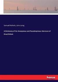 Kirjan kansi "A Dictionary of the Anonymous and Pseudonymous Literature of Great Britain"