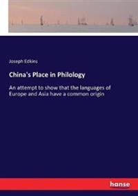 Bokomslag for "China's Place in Philology"