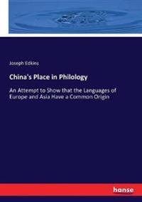 Bokomslag for "China's Place in Philology"