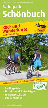 Schoenbuch Nature Park, cycling and hiking map 1:25,000