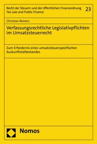 Verfassungsrechtliche Legislativpflichten im Umsatzsteuerrecht