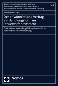 Der privatrechtliche Vertrag als Handlungsform im Steuerverfahrensrecht