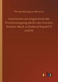 Kirjan kansi "Geschichte von England seit der Thronbesteigung Jakob's des Zweiten. Neunter Band"