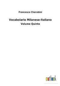 Kirjan kansi "Vocabolario Milanese-Italiano"