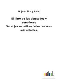 Kirjan kansi "El libro de los diputados y senadores"