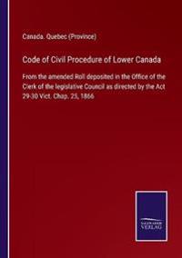 Code of Civil Procedure of Lower Canada
