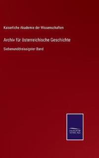 Archiv für österreichische Geschichte