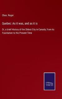 Kirjan kansi "Quebec"