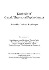 Essentials of Gestalt Theoretical Psychotherapy