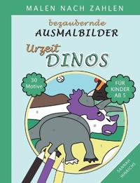 Bezaubernde Ausmalbilder Malen nach Zahlen - Urzeit-Dinos