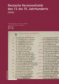 Deutsche Versnovellistik des 13. bis 15. Jahrhunderts