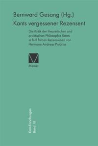 Kants vergessener Rezensent