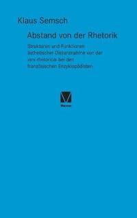 Abstand von der Rhetorik