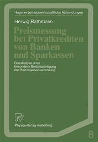 Preismessung bei Privatkrediten von Banken und Sparkassen