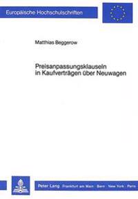 Preisanpassungsklauseln in Kaufvertraegen Ueber Neuwagen