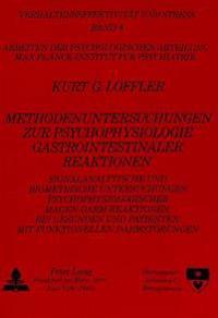 Methodenuntersuchungen Zur Psychophysiologie Gastrointestinaler Reaktionen