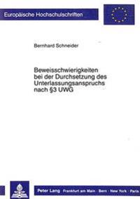 Beweisschwierigkeiten Bei Der Durchsetzung Des Unterlassungsanspruchs Nach 3 Uwg