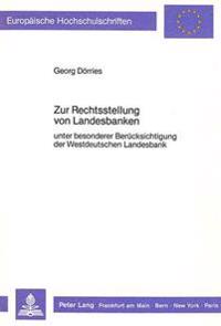 Zur Rechtsstellung Von Landesbanken