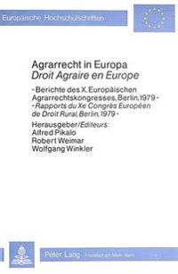Agrarrecht in Europa / Droit Agraire En Europe