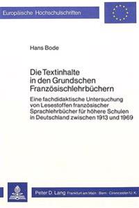 Die Textinhalte in Den Grundschen Franzoesischlehrbuechern