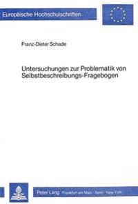 Untersuchungen Zur Problematik Von Selbstbeschreibungs-Frageboden