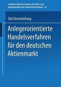 Anlegerorientierte Handelsverfahren für den deutschen Aktienmarkt