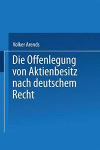 Die Offenlegung von Aktienbesitz nach deutschem Recht