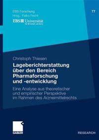 Lageberichterstattung über den Bereich Pharmaforschung und -entwicklung