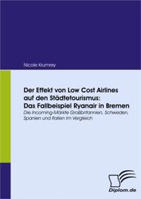 Der Effekt von Low Cost Airlines auf den Stadtetourismus: Das Fallbeispiel Ryanair in Bremen
