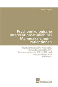 Psychoonkologische Interventionsstudien Bei Mammakarzinom-Patientinnen