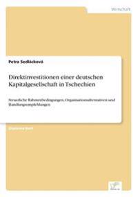 Direktinvestitionen einer deutschen Kapitalgesellschaft in Tschechien