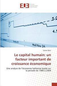 Le capital humain: un facteur important de croissance économique