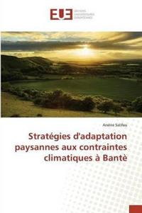 Stratégies Dadaptation Paysannes Aux Contraintes Climatiques À Bantè
