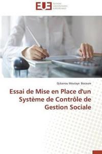 Essai de Mise En Place d'Un Syst?me de Contr?le de Gestion Sociale