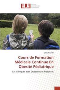 Cours de Formation Médicale Continue En Obésité Pédiatrique