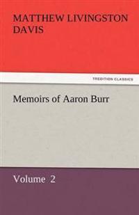 Kirjan kansi "Memoirs of Aaron Burr"