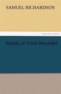 Kirjan kansi "PAMELA, OR VIRTUE REWARDED"
