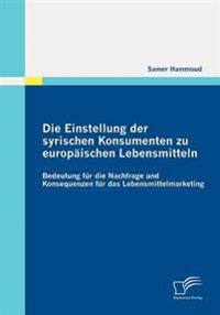 Die Einstellung der syrischen Konsumenten zu europäischen Lebensmitteln