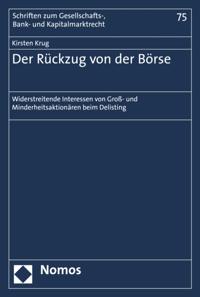Schriften zum Gesellschafts-, Bank- und Kapitalmarktrecht