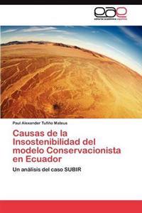 Causas de la Insostenibilidad del modelo Conservacionista en Ecuador