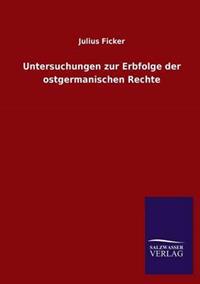 Kirjan kansi "Untersuchungen zur Erbfolge der ostgermanischen Rechte"