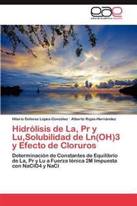 Hidrólisis de La, Pr y Lu, Solubilidad de Ln(OH)3 y Efecto de Cloruros