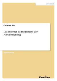 Kirjan kansi "Das Internet als Instrument der Marktforschung"