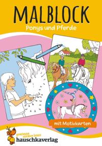 Malbuch ab 4 Jahre für Junge und Mädchen - Pferde