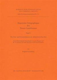 Repertoire Geographique Des Textes Cuneiformes: Die Orts- Und Gewassernamen Der Altbabylonischen Zeit