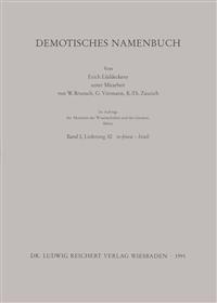 Demotisches Namenbuch: Lieferung 10