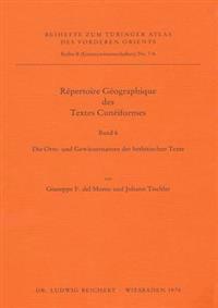 Repertoire Geographique Des Textes Cuneiformes: Die Orts- Und Gewassernamen Der Hethitischen Texte: Supplement